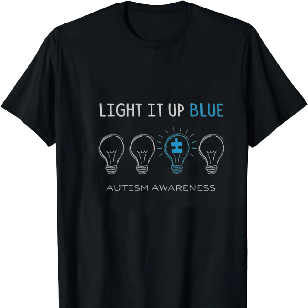 April Fools' Day Light It Up Blue Festival T-shirt